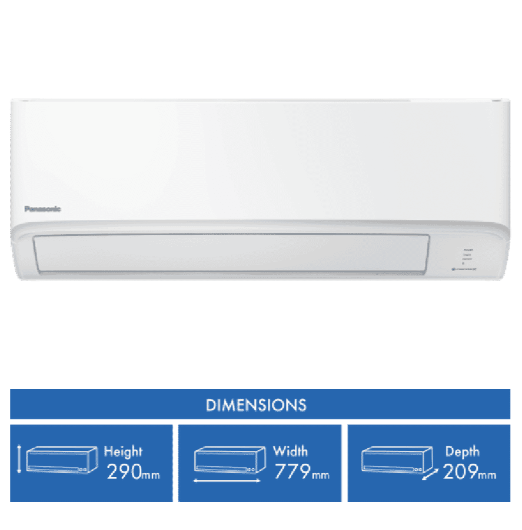Panasonic C2.5kW H3.2kW Reverse Cycle Split System and Air Purifier