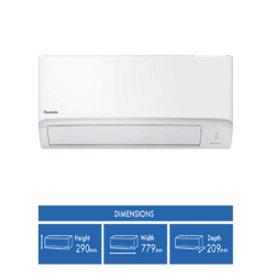 Panasonic C3.5kW H4.3kW Reverse Cycle Split System and Air Purifier