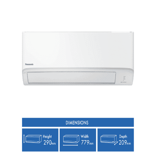 Panasonic C3.5kW H4.3kW Reverse Cycle Split System and Air Purifier