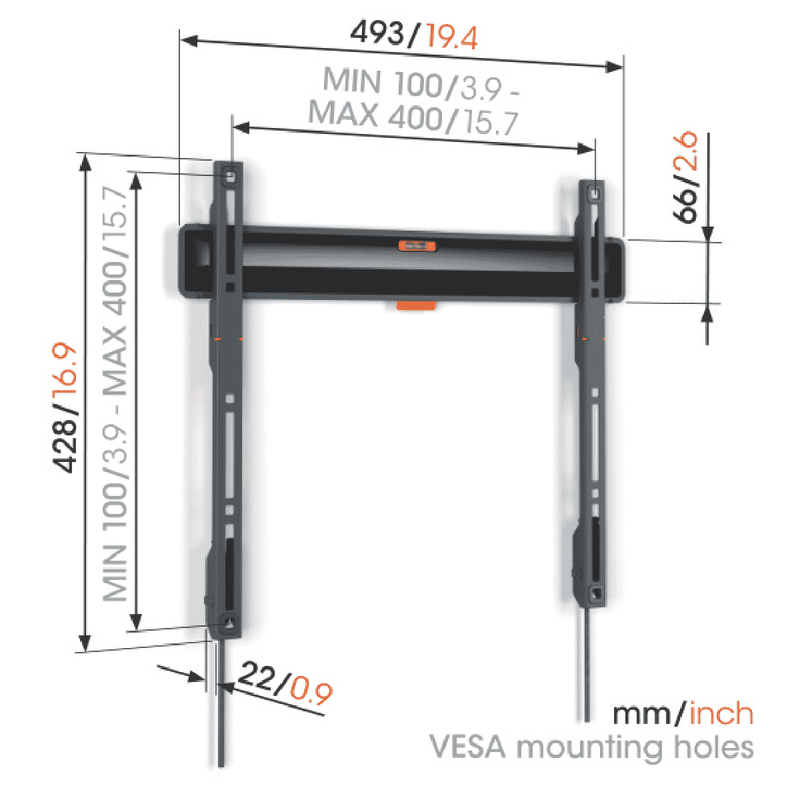 Vogels Fixed TV Wall Mount 32-77"