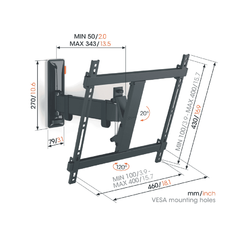 Vogels Full Motion TV Wall Mount 32-65"