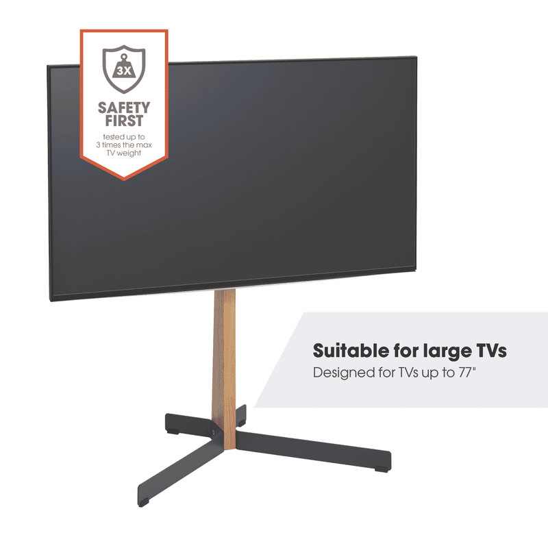 Vogels TV Floor Stand (Up to 77") Black & Oak