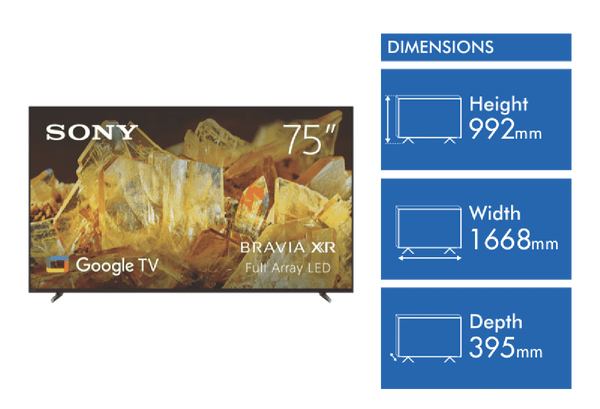 Sony 75" X90L 4K BRAVIA XR Full Array LED Google TV 23