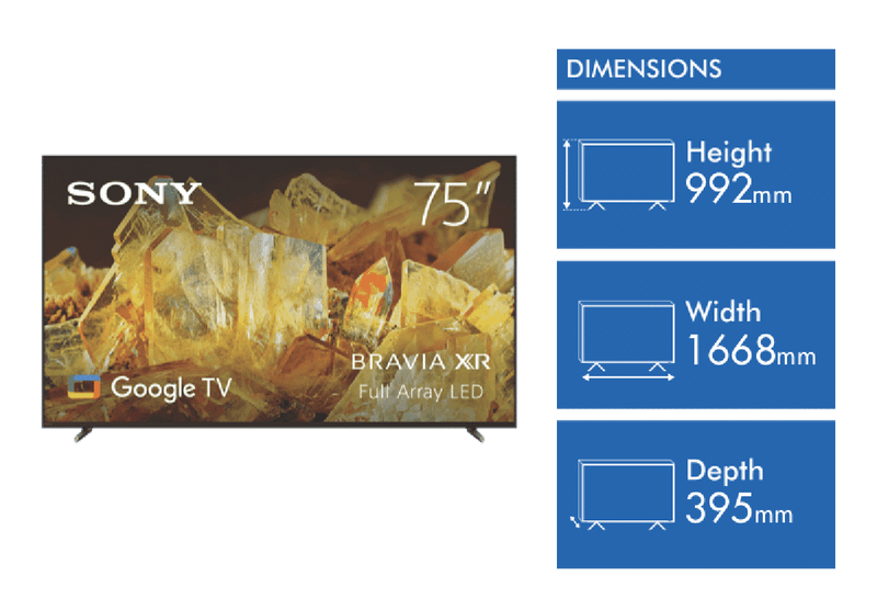 Sony 75" X90L 4K BRAVIA XR Full Array LED Google TV 23