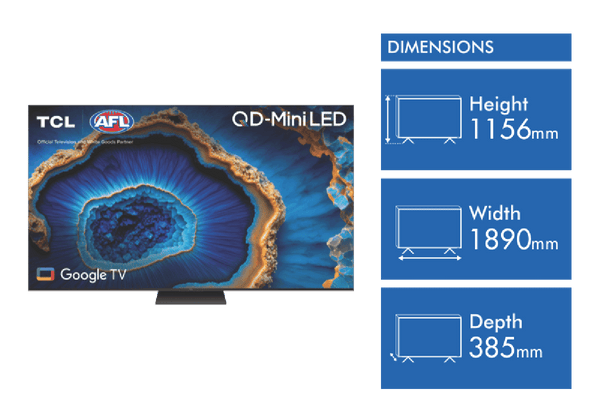 TCL 85" C755 QD-Mini LED Google TV 24