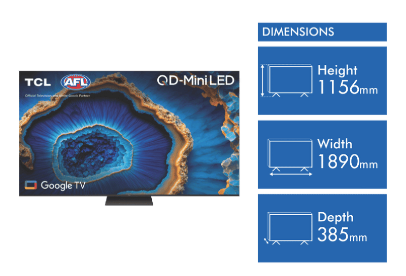 TCL 85" C755 QD-Mini LED Google TV 24