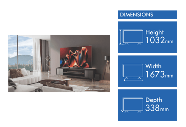 Hisense 75" U7NAU 4K Mini-LED QLED Smart TV 24