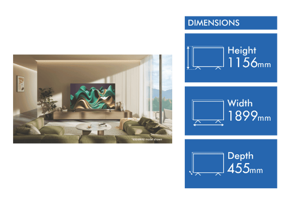 Hisense 85" U6NAU 4K Mini-LED QLED Smart TV 24