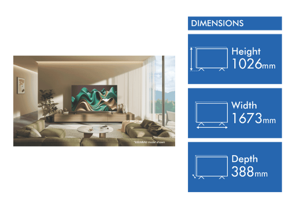 Hisense 75" U6NAU Mini-LED 4K QLED Smart TV 24