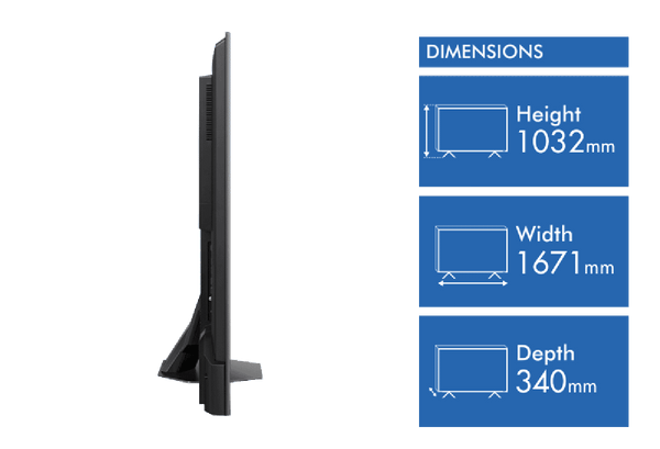 Hisense 75" U8NAU 4K Mini-LED QLED Smart TV 24