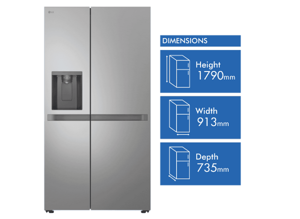 LG 641L Side By Side Refrigerator