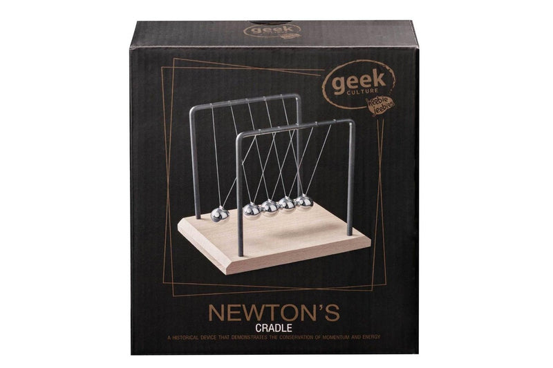 Geek Culture Newton's Cradle Balls Science Toy Home Office Desk Accessory 14cm