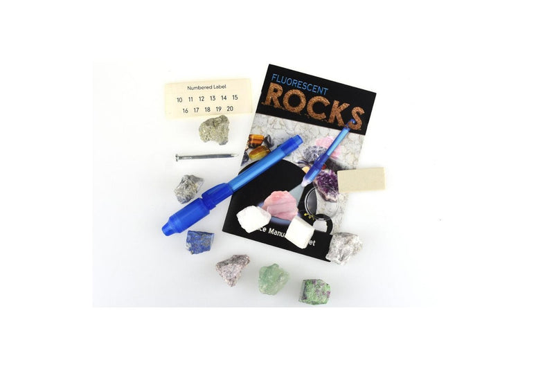 Kaper Kidz Deluxe Fluorescent Rocks Geology Kids Childrens Science Kit 6y+