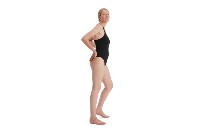 Speedo Womens/Ladies Medalist Eco Endurance+ One Piece Swimsuit (Black) (42cm)