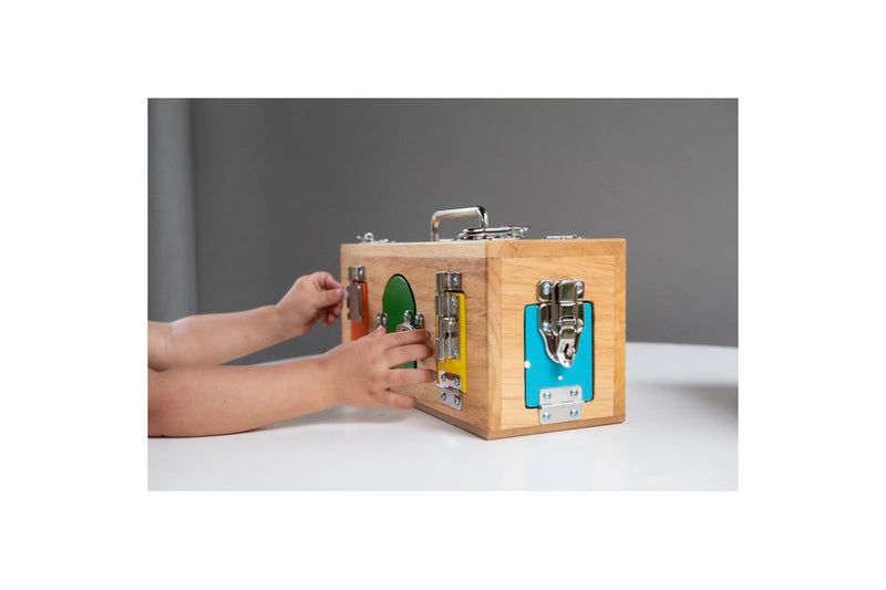 Mamagenius 32cm Original Lock Activity Box Solving Wooden Toy Kids Children 3y+