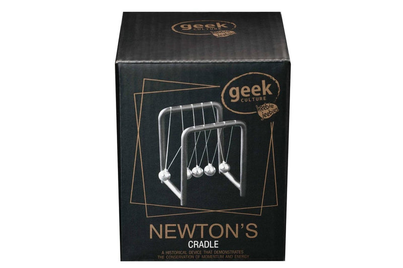 2x Geek Culture Newton's Cradle Balls Science Toy Home Office Desk Accessory 9cm