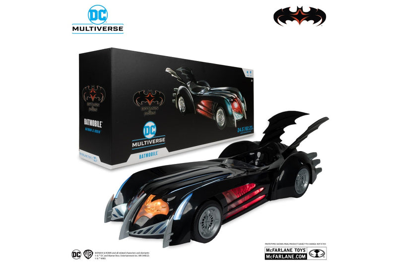 DC Multiverse: Batmobile (Batman & Robin) w/Lights and Sound - 24.5" Vehicle