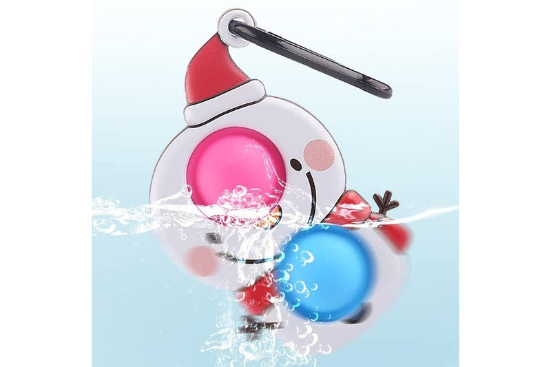 4pcs Pop Christmas Mini Bubbles Fidget Keychain Toys for Kids and Adults