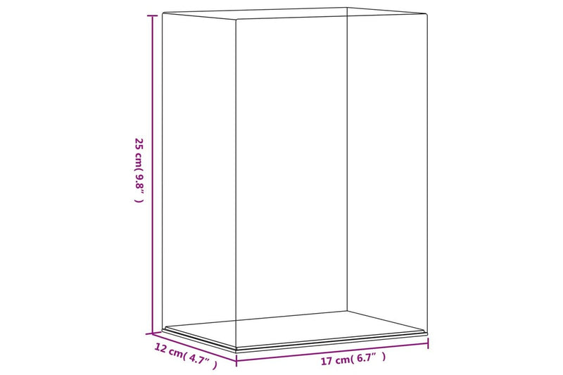 Display Box Transparent 17x12x25 cm Acrylic vidaXL