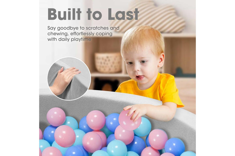 PlayPals Foam Ball Pit Soft with 200 Balls Grey