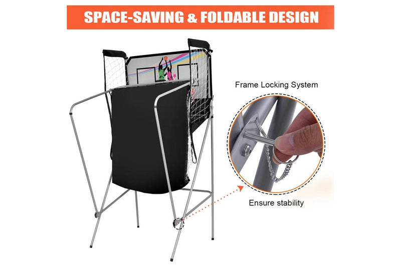 Costway Arcade Basketball Game 2-Player Basketball System Electronic Scoring Sports Indoor Exercise