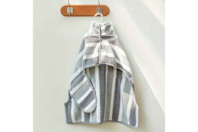 PETSWOL Medium Dog Bath Robe - Striped