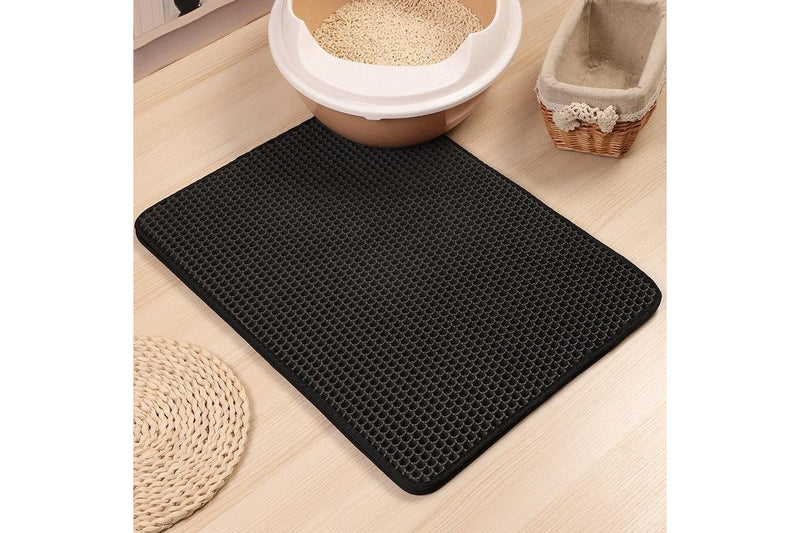 YES4PETS 2 X Double Layer Cat Litter Tray Trap Mat Catch Cat Litter House Box Pad Toilet Mat