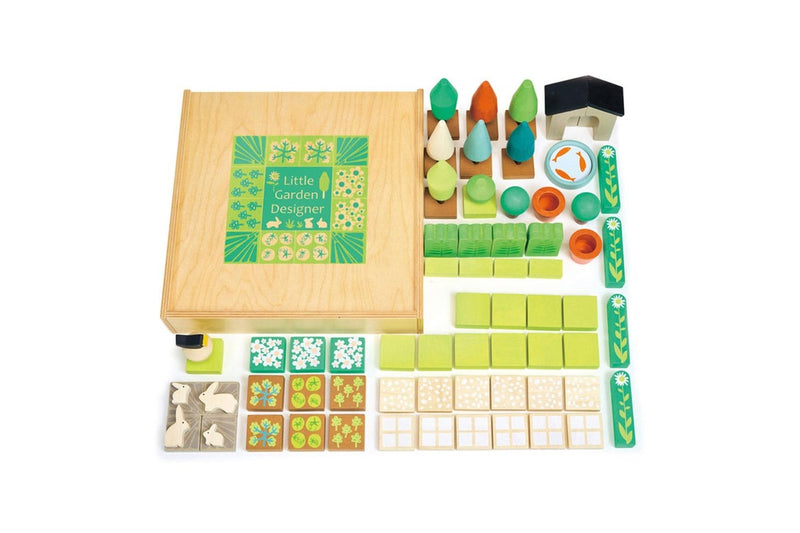 67pc Tender Leaf Toys 30cm Little Garden Designer Wooden Toy Set w Box Kids 3y+