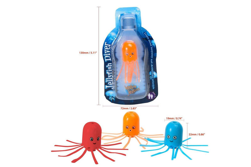 4x Heebie Jeebies Pocket Money Science Jellyfish Cartesian Experiment Assort