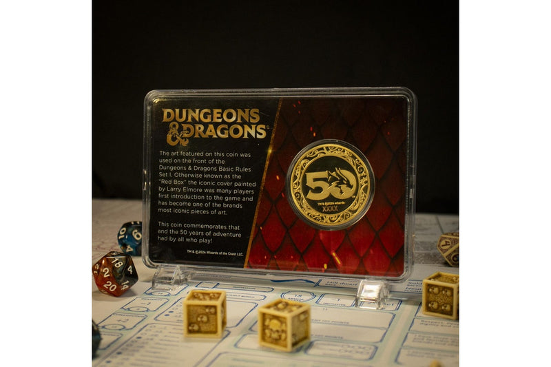 Dungeons & Dragons - 24k Gold Plated Coin (with Colour Print)