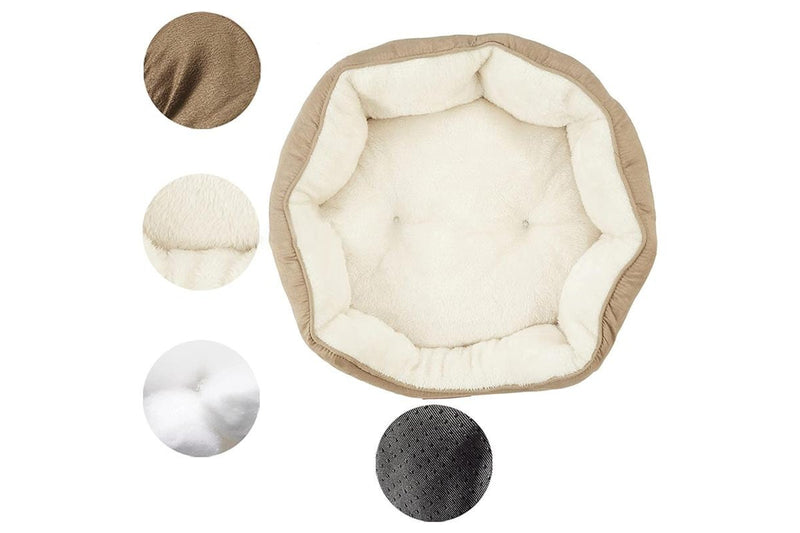 PETSWOL Cozy Pet Bed - Beige