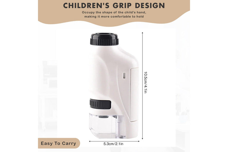 Children Hand-Held Portable Microscope Toy with LED Light