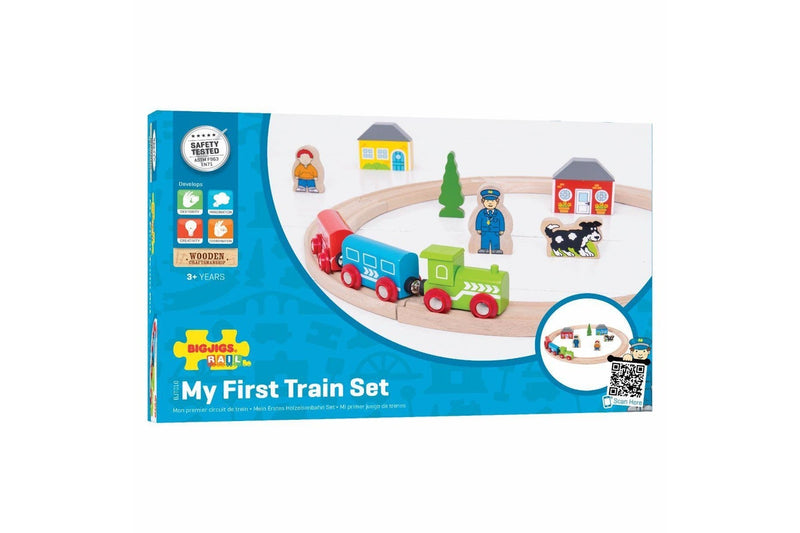 Bigjigs Rail My First Train Kids Children Fun Interactive Wooden Toy Set 3y+