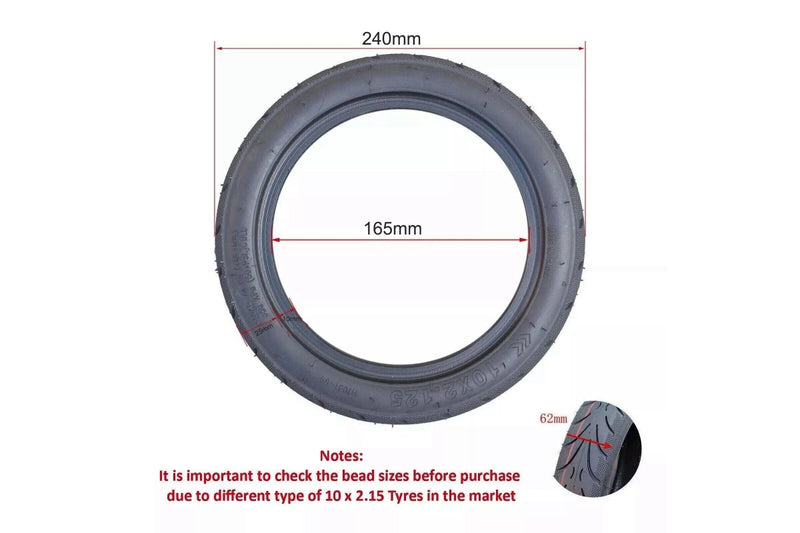 10 Inch 10x2.125 Self-sealing Tyre For Ninebot Segway F20/F25/F30/F40 E-Scooter