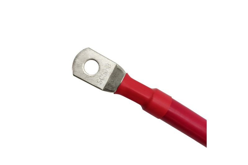 0.2m 1AWG Connector Cable Red with M8 Lug and M10 Lug Superior Corrosion Resistance Inverter Car RV Marine