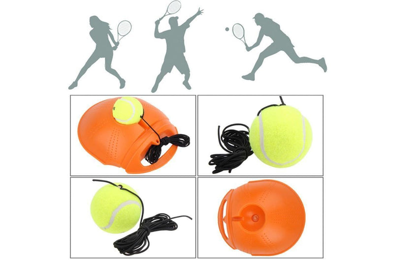 Solo Tennis Trainer With Balls Rebound Practice Training Exercise Home Fitness Tennis Training Devices