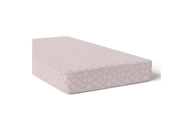 2PK Bubba Blue Nordic 77x135cm Jersey Cot Fitted Sheet 0-12m Dusty Berry Rose