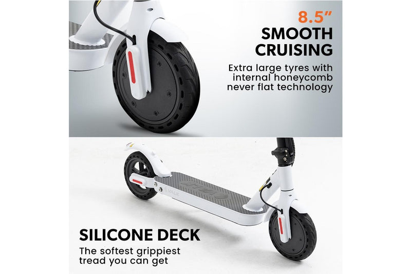 400W Electric Scooter, with Suspension for Adults Portable Folding Ride On,Synergy 5 MkII White