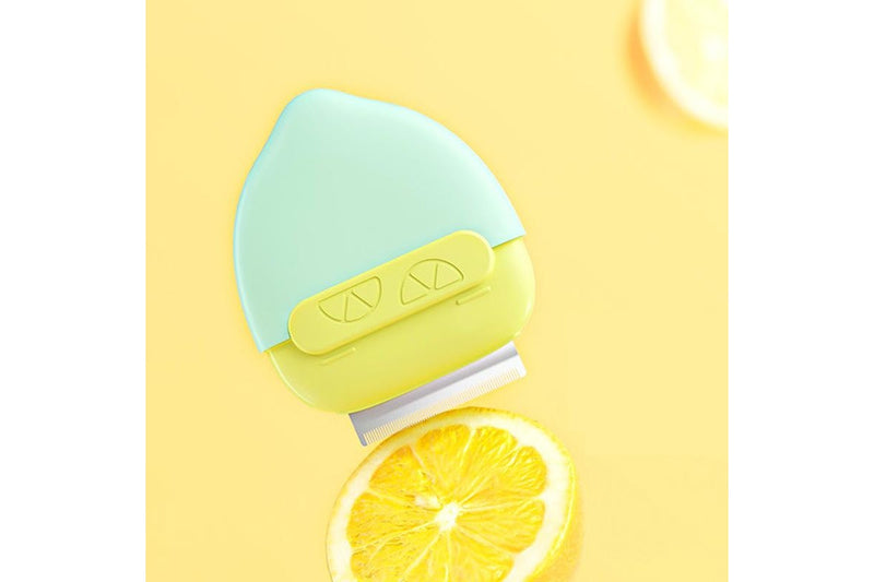 2-in-1 Portable Pet Comb - Lemon