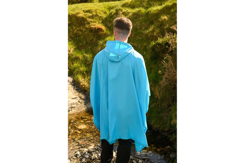 Mac In A Sac Packable Unisex Adults Poncho Waterproof Cape One Size Neon Blue