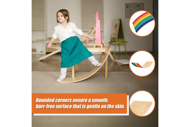 Wooden Wobble Balance Board for Kids Toddlers Adults