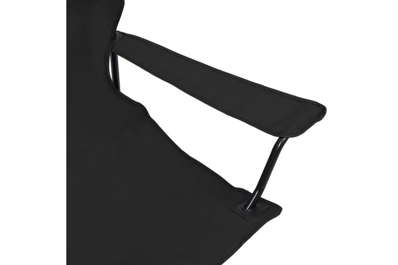 2-Seater Foldable Camping Chair Steel and Fabric Black vidaXL