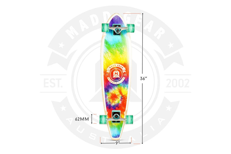 Madd Gear 36" Pintail Longboard - Tie Dye