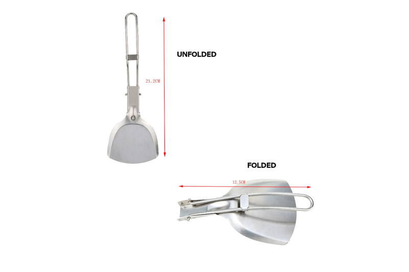 Outdoor Foldable Stainless Steel Picnic Cookware Spatula Camping Supplies Camping Cooking Utensils