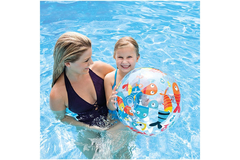 2x Intex 51cm Lively Print Balls Beach Toy Kids 3y+ Pool Party Water Play Assort