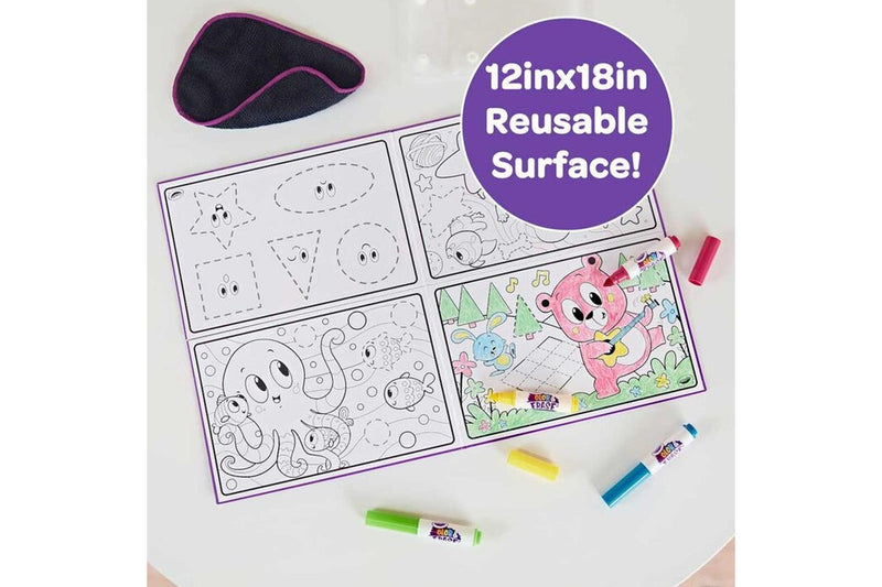 Crayola Colour & Erase 30x45cm Reusable Activity Board w Marker Kids Child 3y+