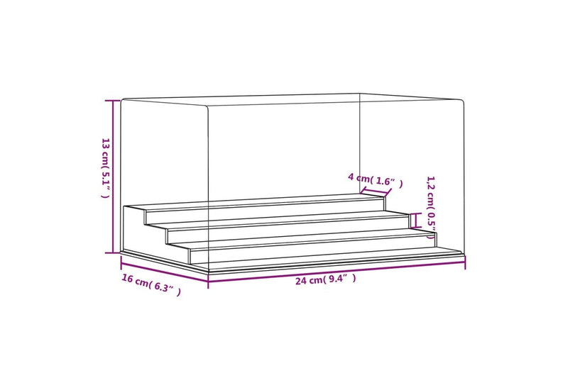 Display Box Transparent 24x16x13 cm Acrylic vidaXL