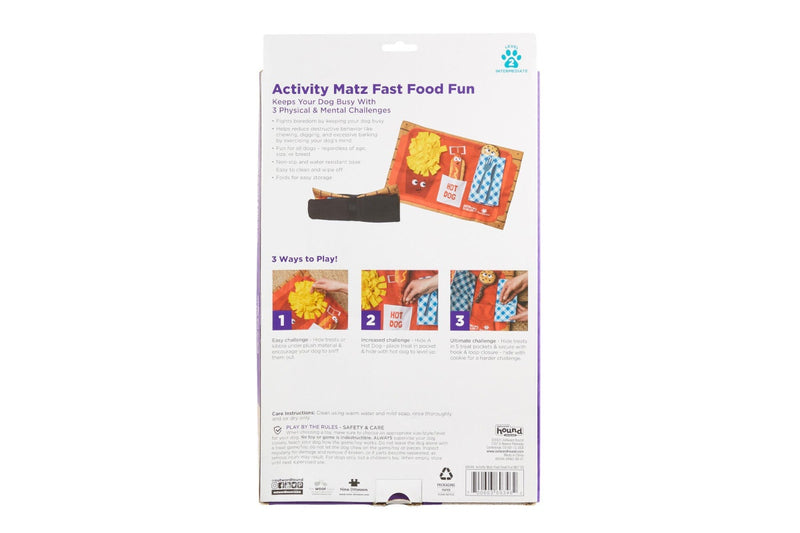 Outward Hound: Activity Matz Fast Food, Fun Dog Puzzle Mat - Multicolored