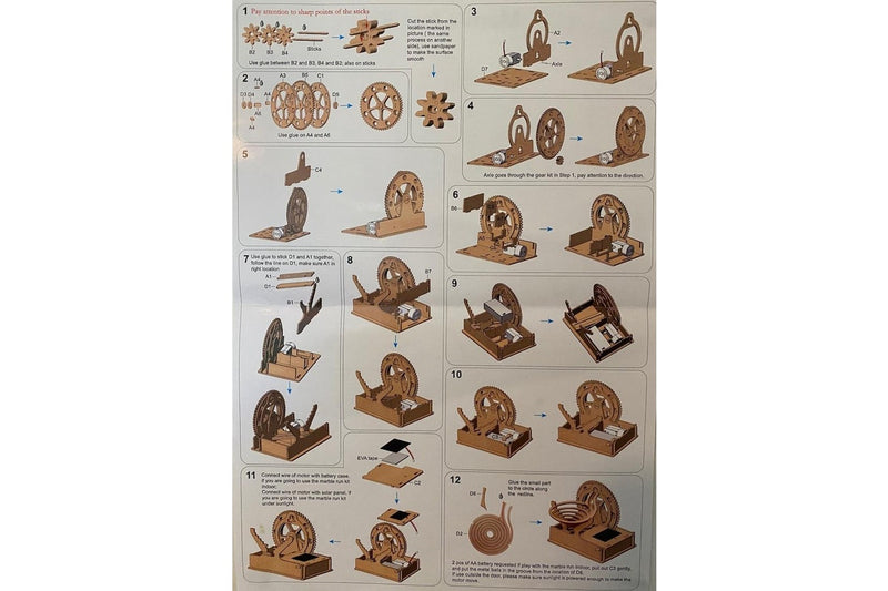 Marble Run Model Kids Building Kits Construction Toy Wooden Crafts