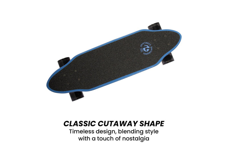 Kryptonics 26-inch Mini Cutaway Cruiser Skateboard Board - 89 IS Fine